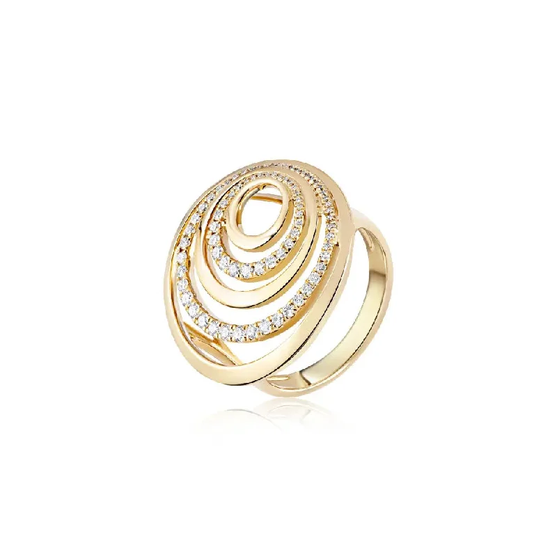 Bold Spiral Diamond Ring