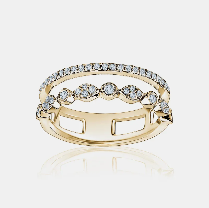 Double Row Diamond Ring