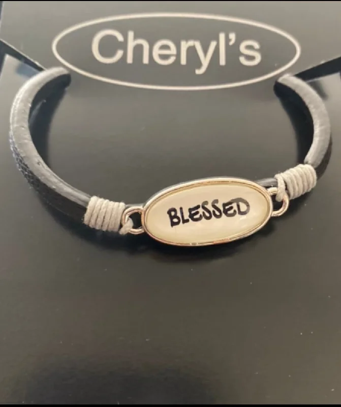 Blessed Black Band Bracelet