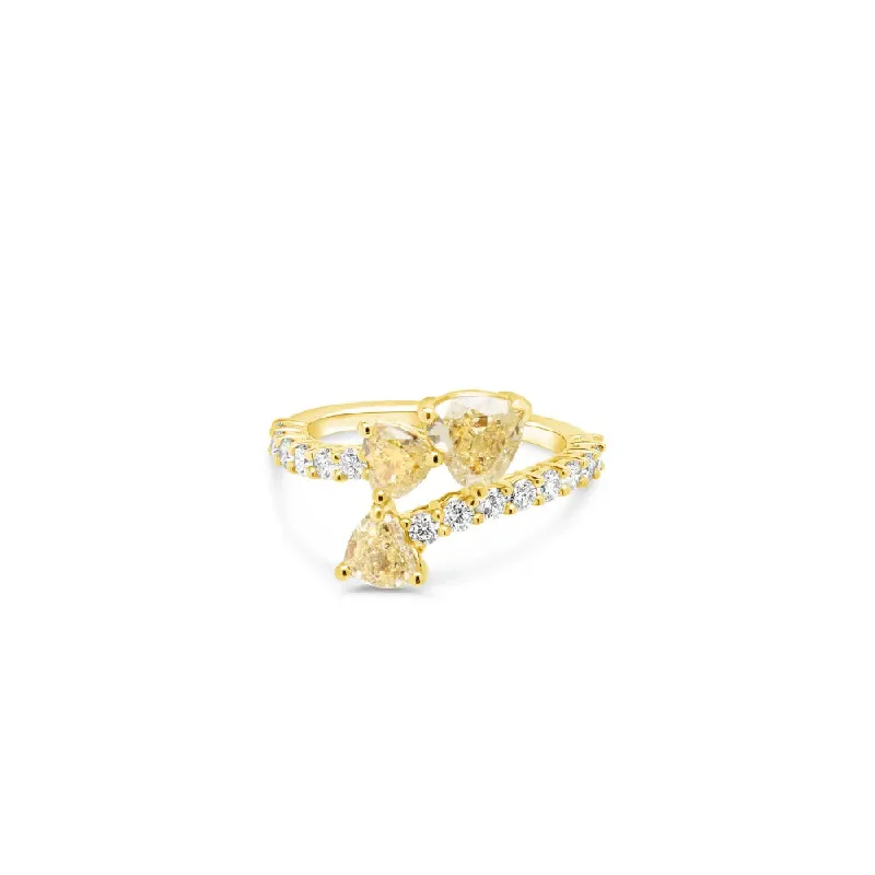 Multi Shape Yellow Diamond Ring