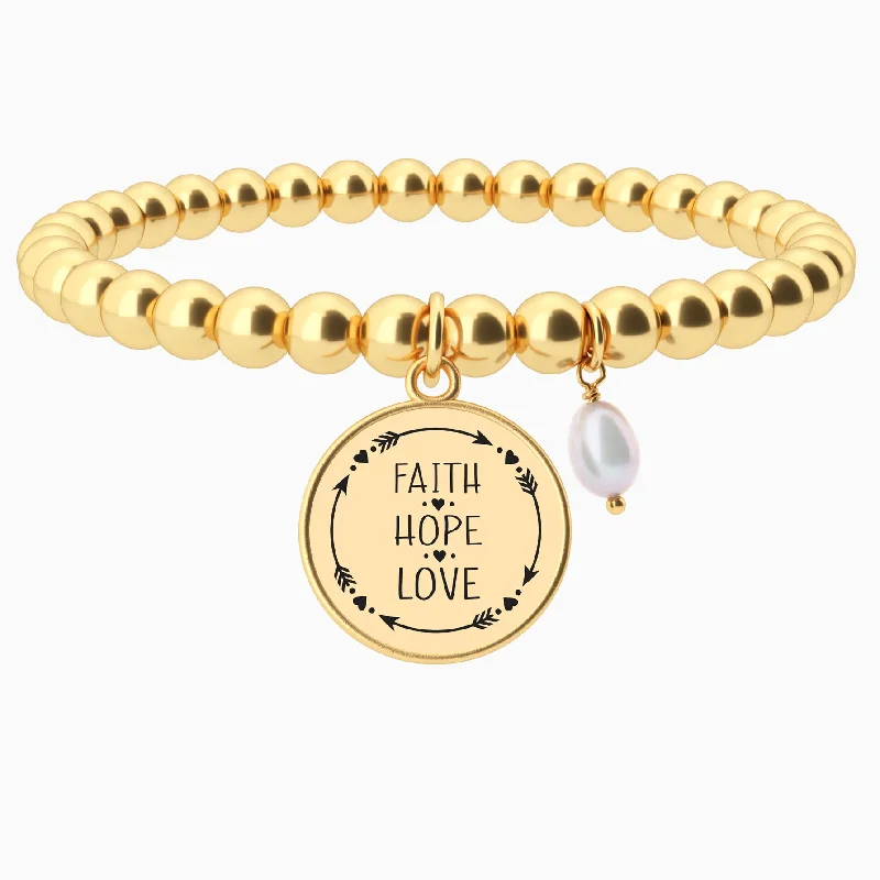 Faith Hope Love - Beaded Bracelet