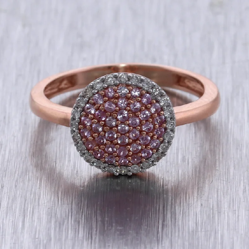 Kallati 14k Rose Gold "Heirloom" 0.50ctw Pink Sapphire & Diamond Ring