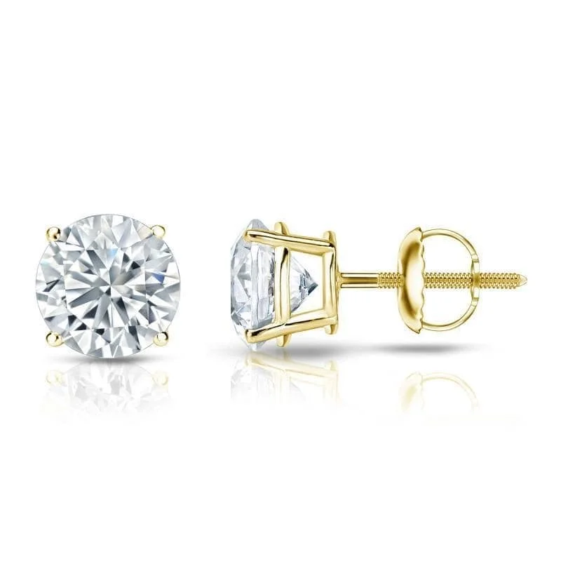 Auriya 2 3/4ctw Round Diamond Stud Earrings 18kt Gold Certified