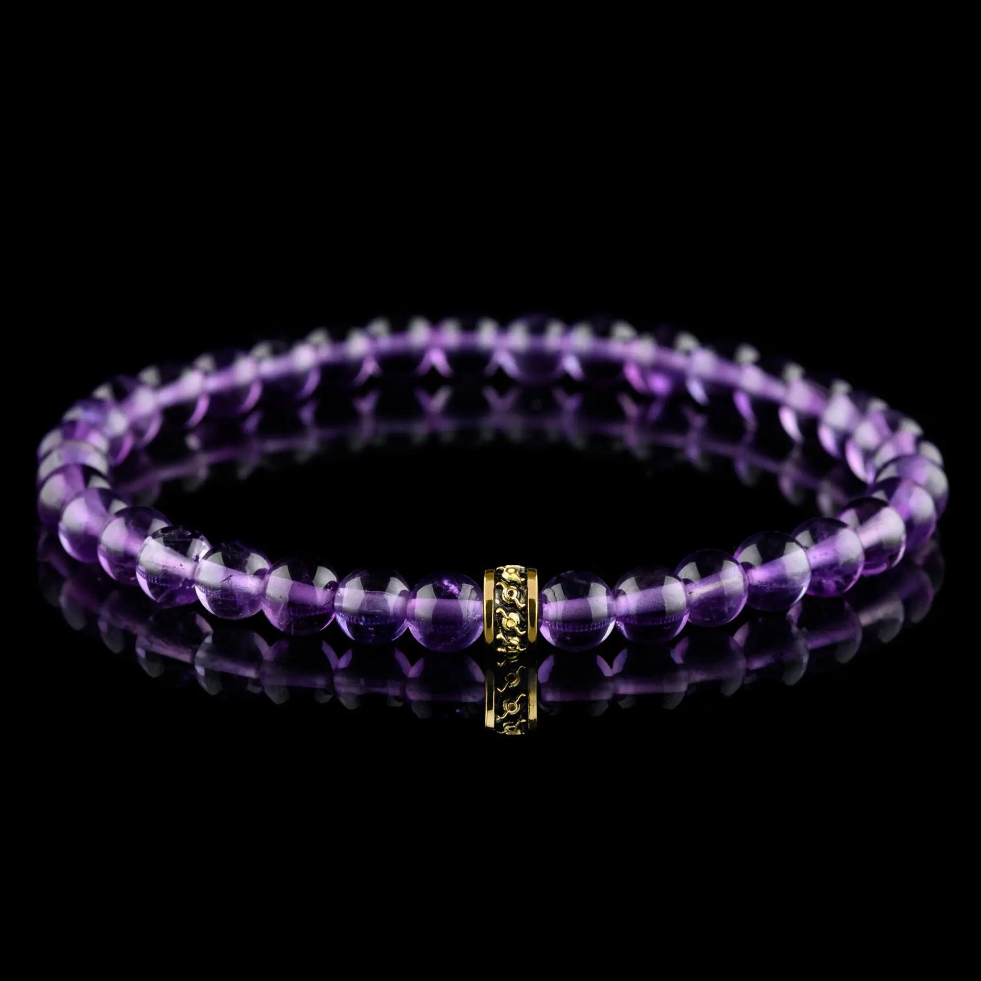 Amethyst Gold Bracelet I (6mm)