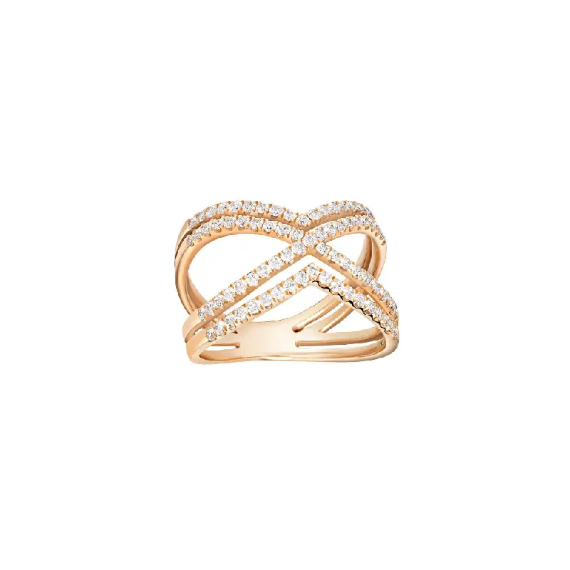 Cross Open Diamond Ring