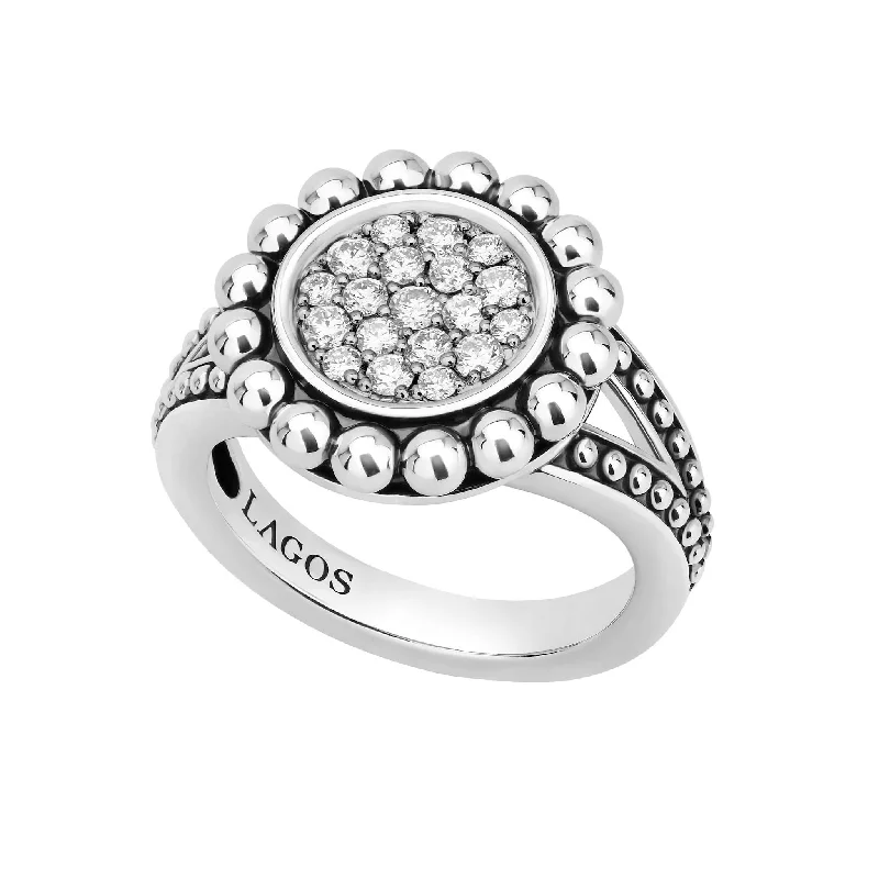 Caviar Spark Small Caviar Circle Diamond Ring