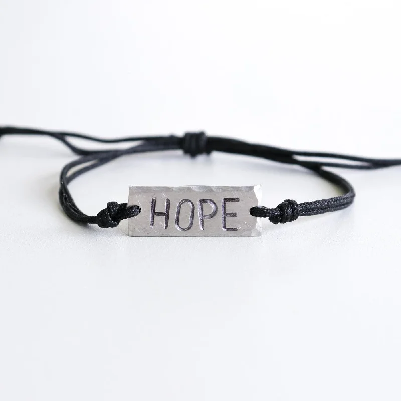 Corded Word Bracelet