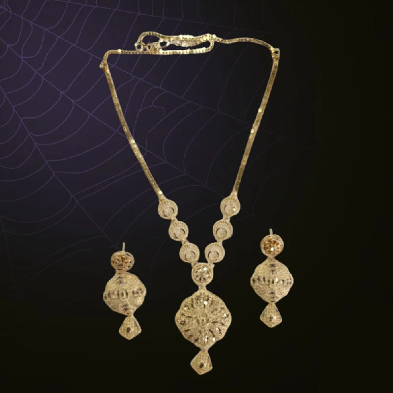 Nakoda Jewels Brass Copper Gold Plated Necklace Set