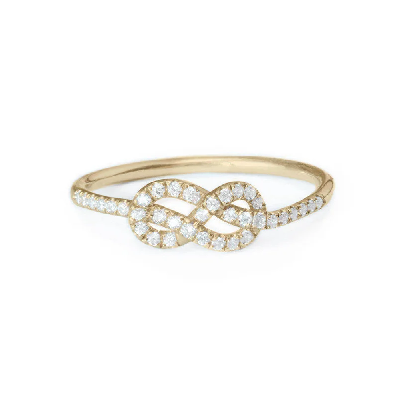 Infinity Knot Diamond Ring - Mini