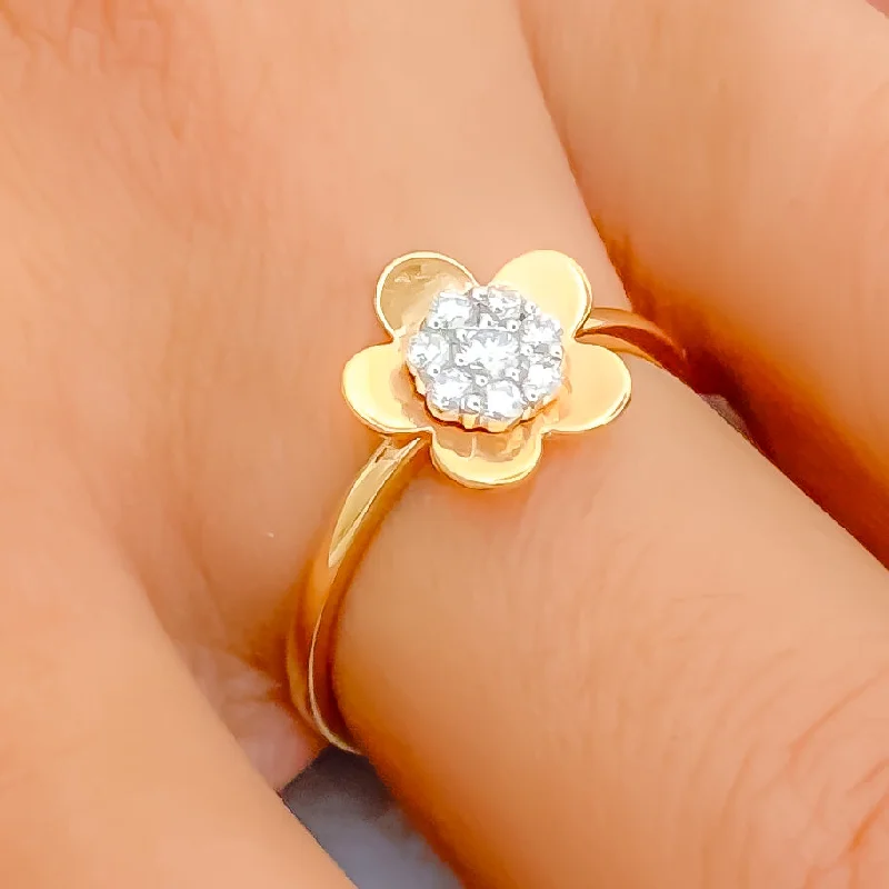 Petite Rose Gold Diamond Ring