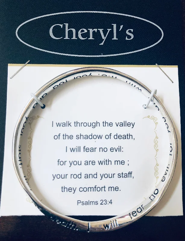 Psalms 23:4 hard bangle Bracelet