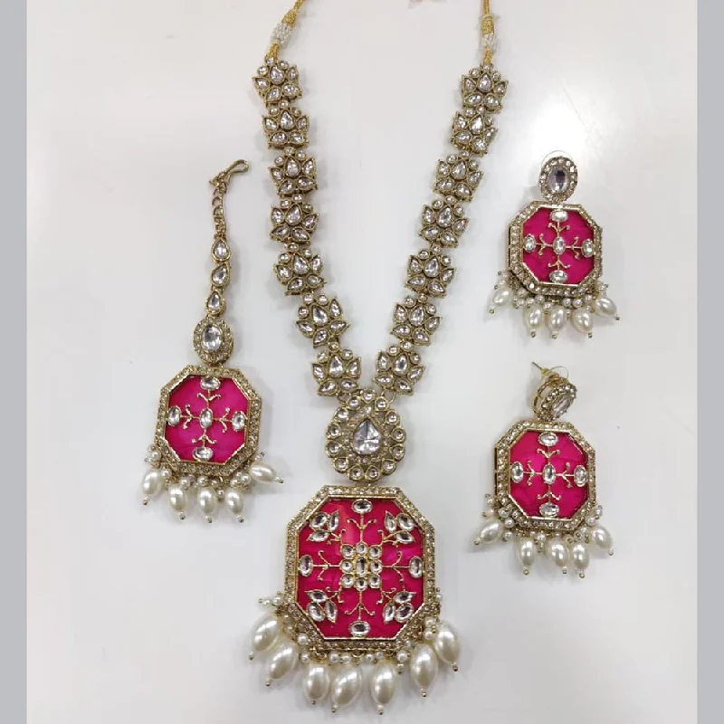 Kavita Art Gold Plated Kundan Stone Necklace Set