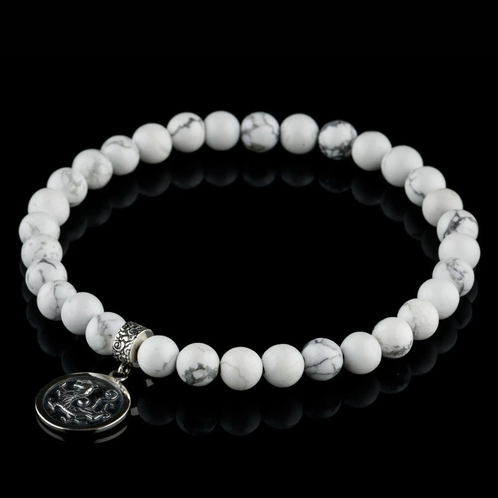 Howlite - White Tiger Bracelet (6mm)