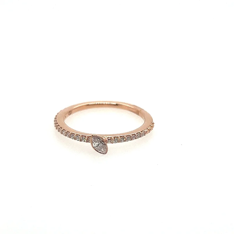 14K Rose Gold Diamond Ring