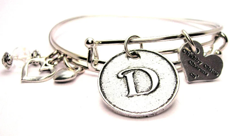 Initial D Expandable Bangle Bracelet Set