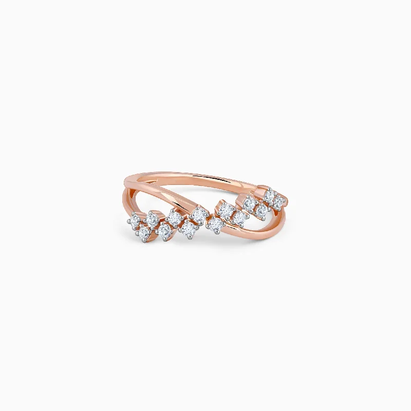 Rose Gold Scintiller Diamond Ring