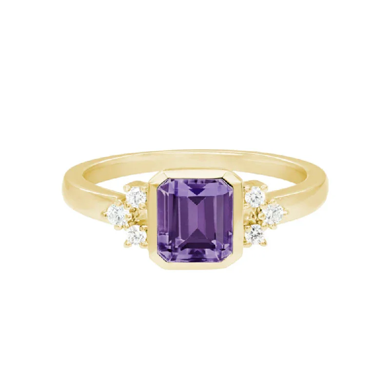 14k Gemstone and Diamond Ring