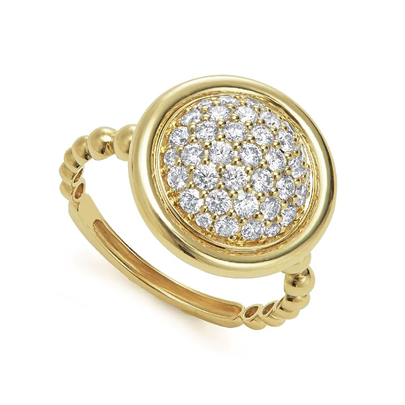 Meridian 18K Gold Circle Diamond Ring