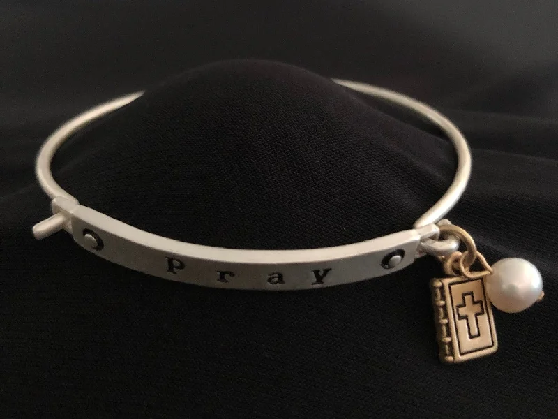 Silver Pray Bracelet