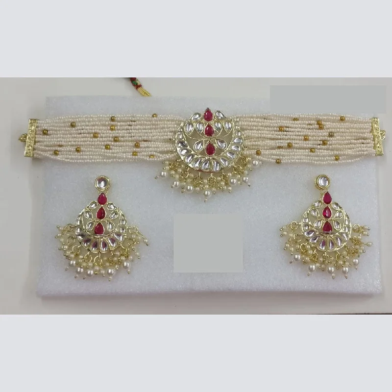 Midas Touch Gold Plated Kundan Choker Necklace Set