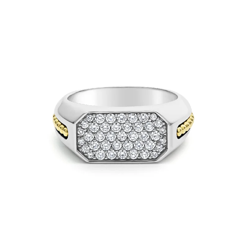 Anthem Two-Tone Octagon Diamond Ring