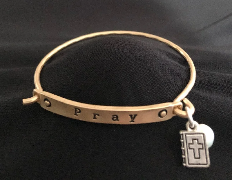 Gold Pray Bracelet